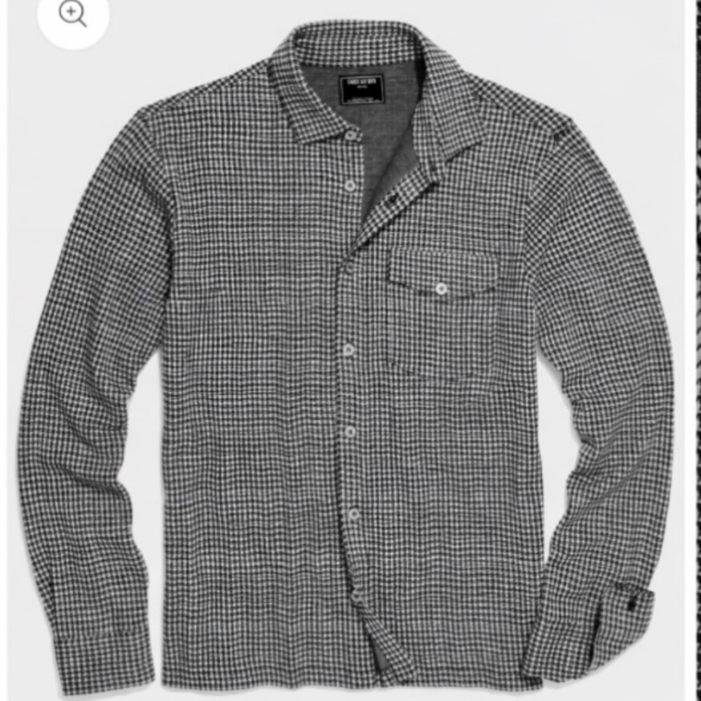 Todd Snyder Houndstooth Double Knit Button Down Size Small